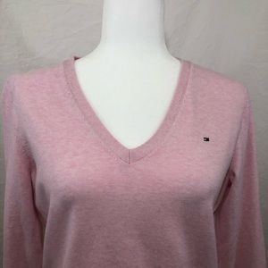 Light pink Tommy Hilfiger v-neck sweater